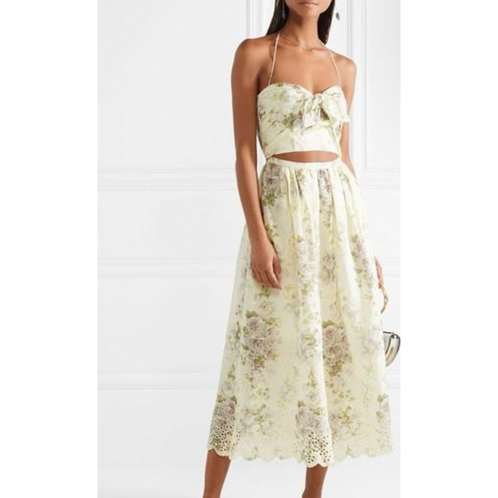 Zimmermann Iris Cut Out 100% linen dress NEW